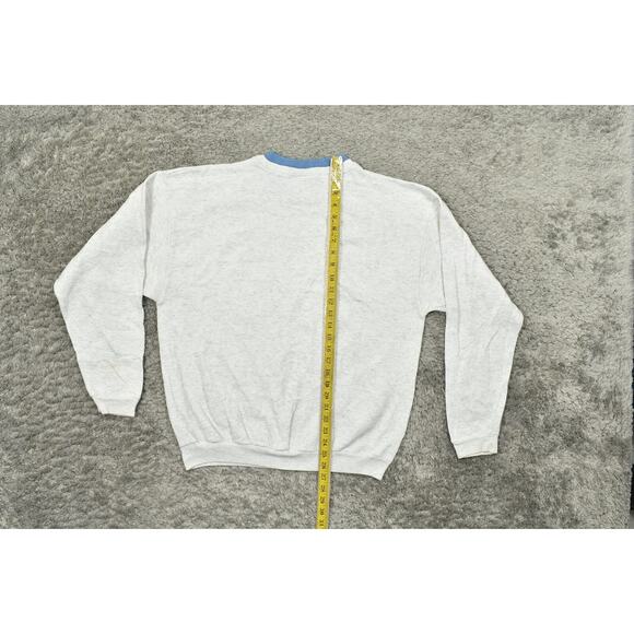 Vintage Morning Sun White Cotton Pullover Sweater, Petite L USA Made Winter - Picture 7 of 7